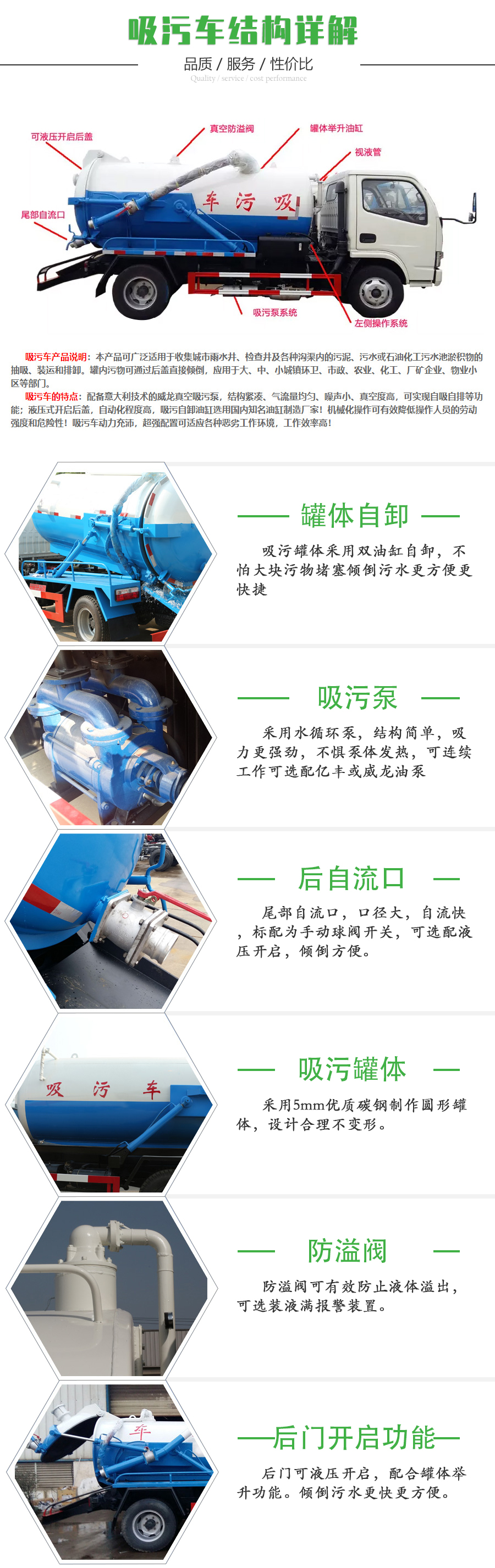 东风福瑞卡8方吸粪车